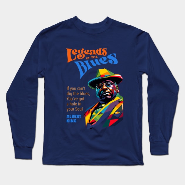 Albert King WPAP Long Sleeve T-Shirt by BAJAJU